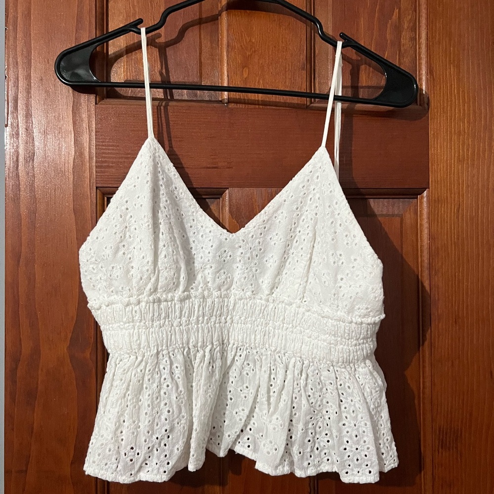 White ivory lace top